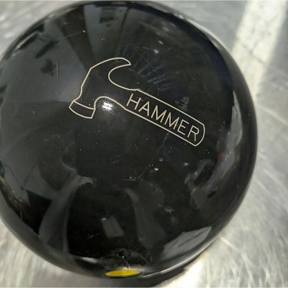Vintage Hammer Fab Black 16 Lbs Bowling Ball